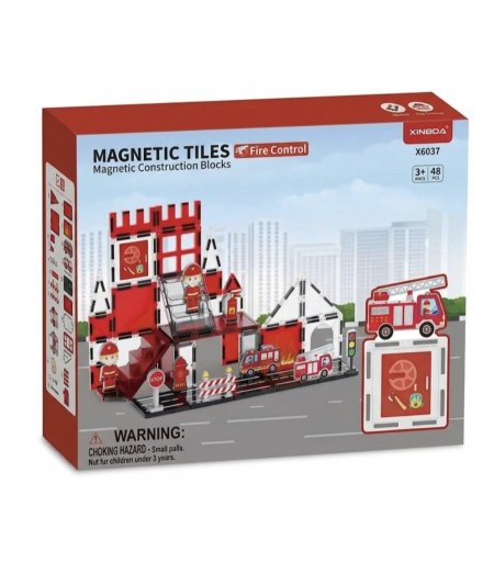Magnetic Tiles - Fire Control بلاط مغناطيسي - مكافحة الحرائق