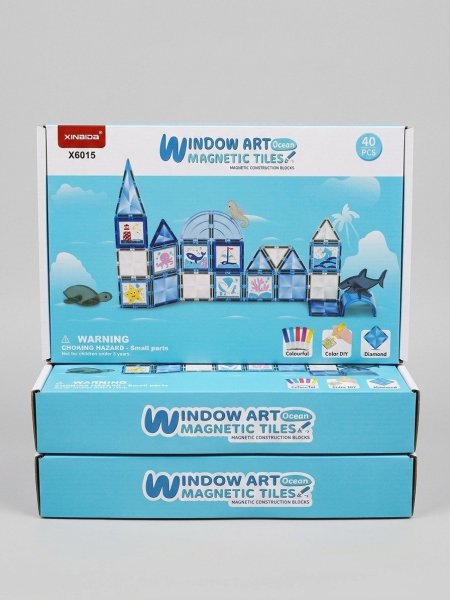 Window Art Magnetic Tiles (نمط أعماق البحار Ocean)